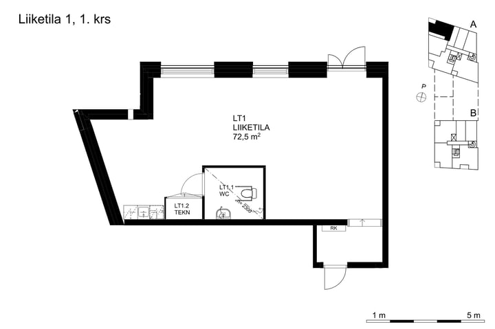 Avara Liiketila 1, 1. krs